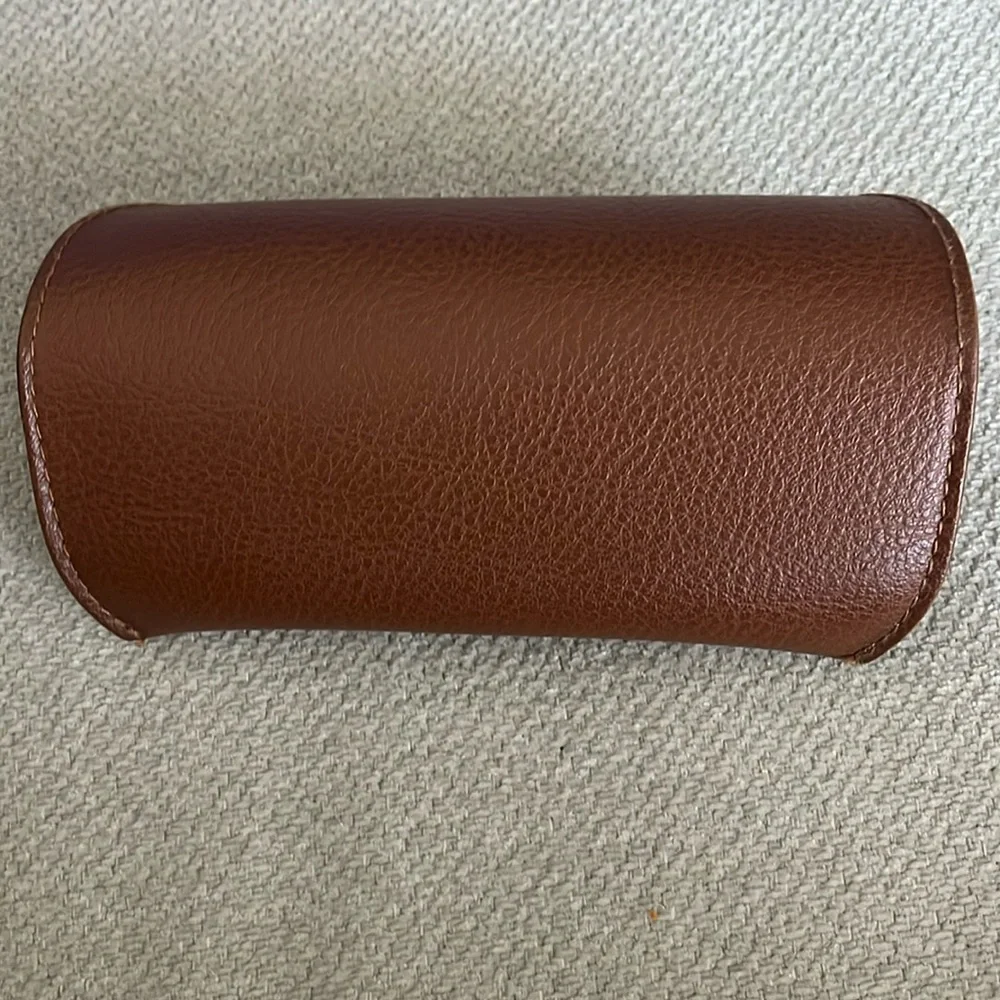 Ray ban Leather Pouch Universal Soft Sunglasses Case Only -Brown